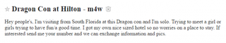 Illustration for article titled Craigslist Ads For DragonCon (NSFW)